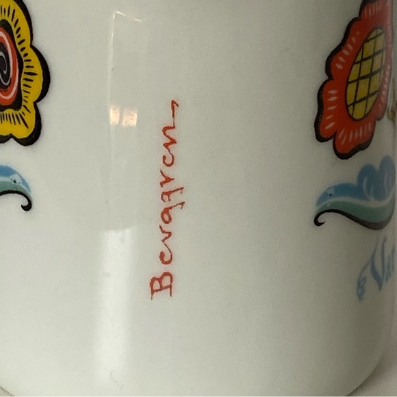 Swedish Berggren Porcelain Creamer “Var sa god” Folk Art-Vintage Floral Sweden - Picture 3 of 15